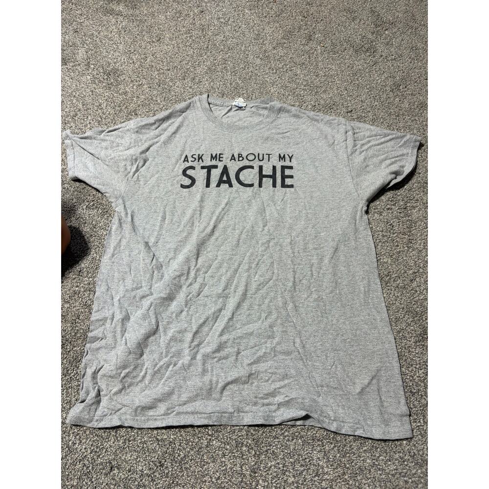 Mens large Stache funny shirt